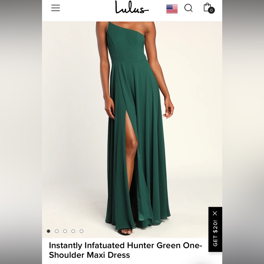 Lulus One Shoulder Maxi Dress NWT